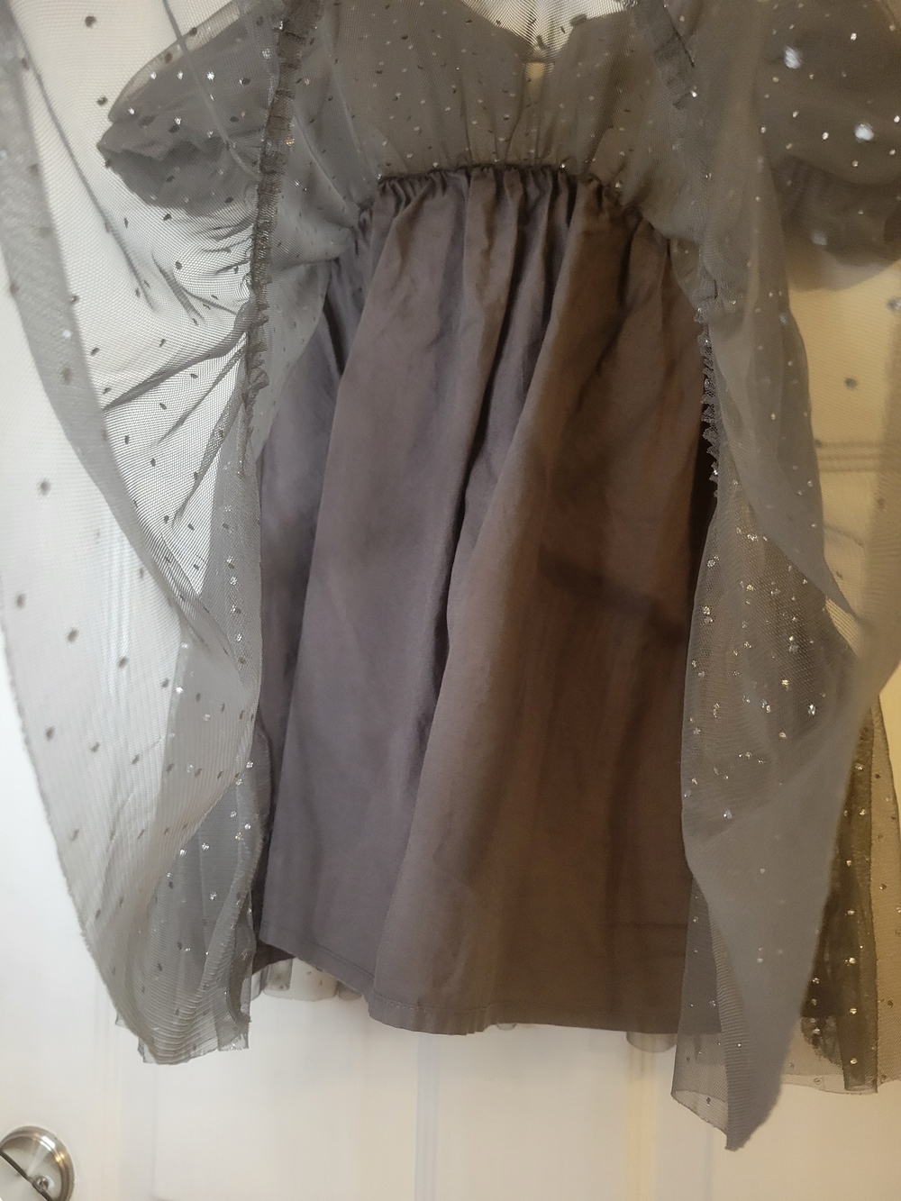 Gap Kids Gray Sparkle Tiered Tulle Dress - Picture 8 of 8